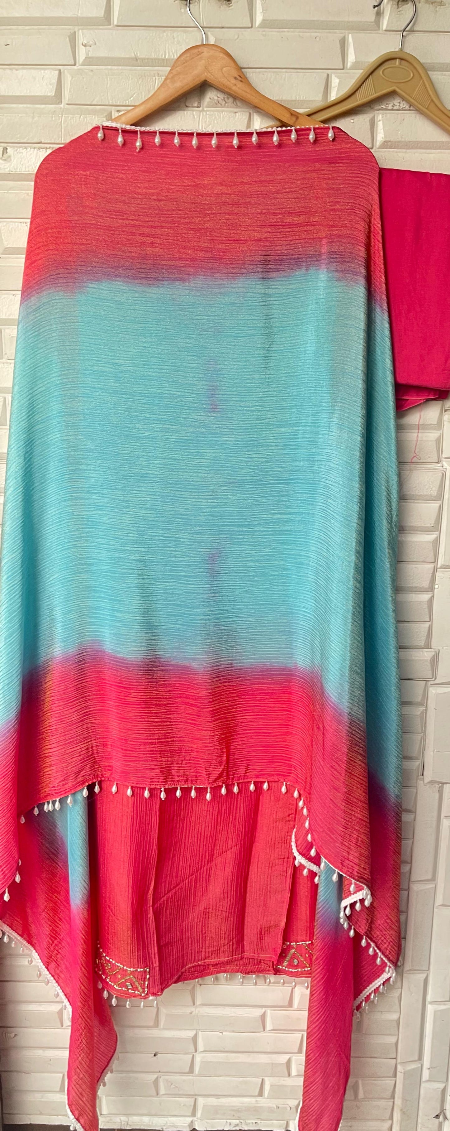 Crushed shimmer tissue unstitched ladies suit Rc17774 (a)