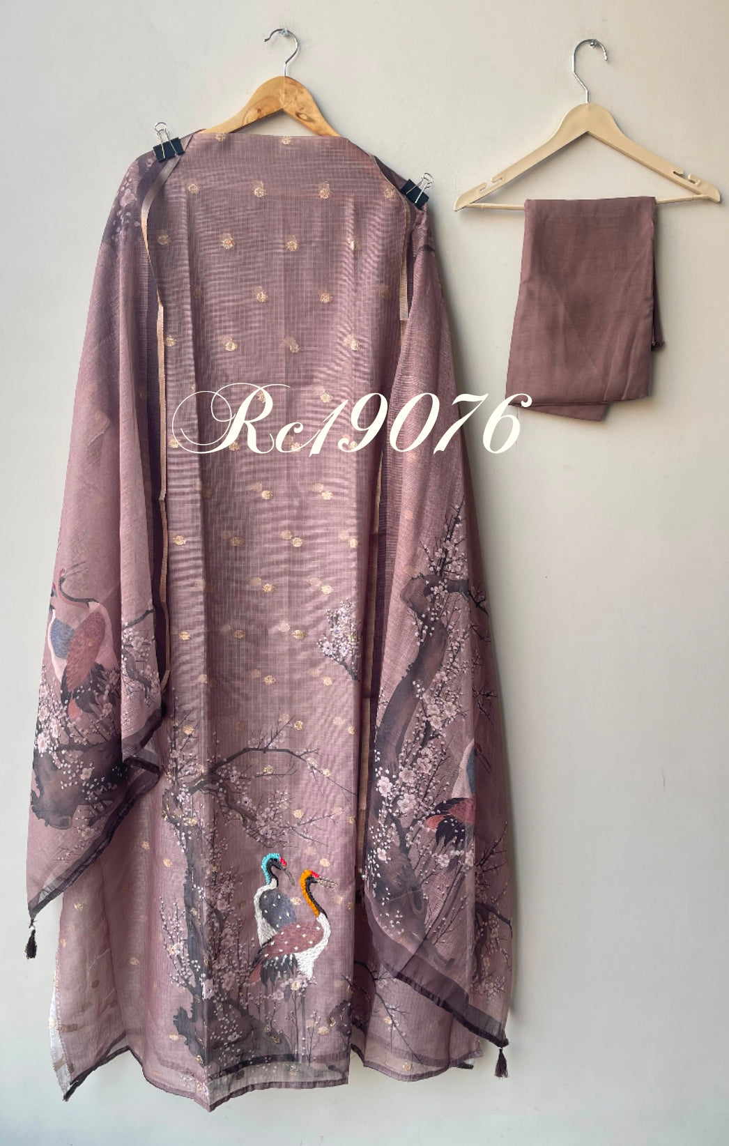 Self Banarasi kota doriya printed unstitched ladies suit Rc19076 (a)
