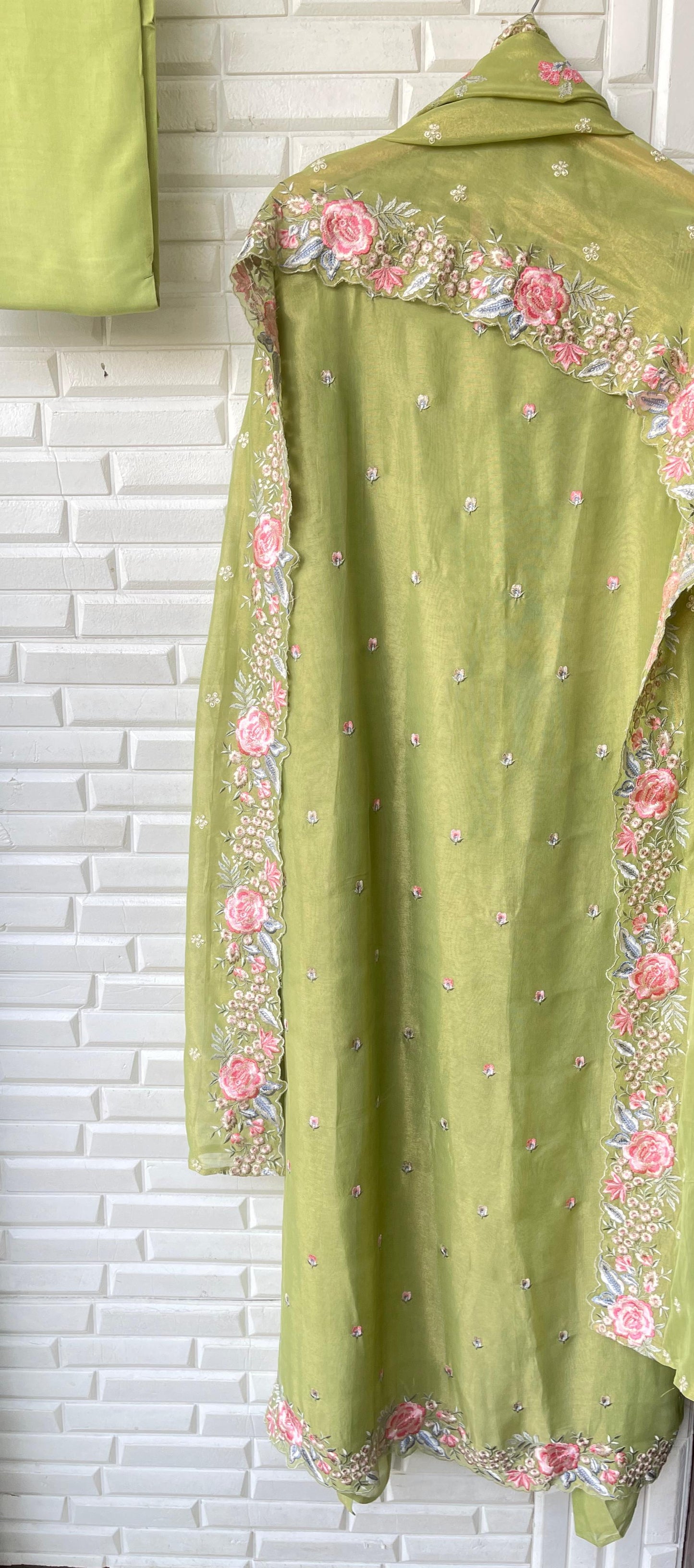 Shimmer organza unstitched ladies suit Rc15332