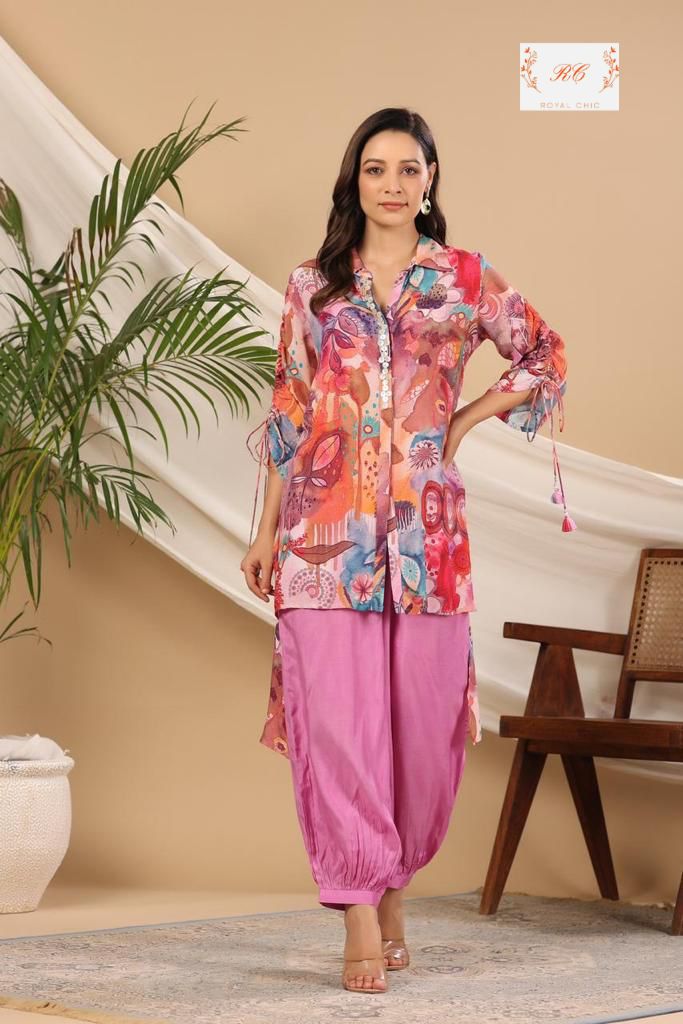 Pure Muslin Ready to Wear Co-ord Set Rc12145