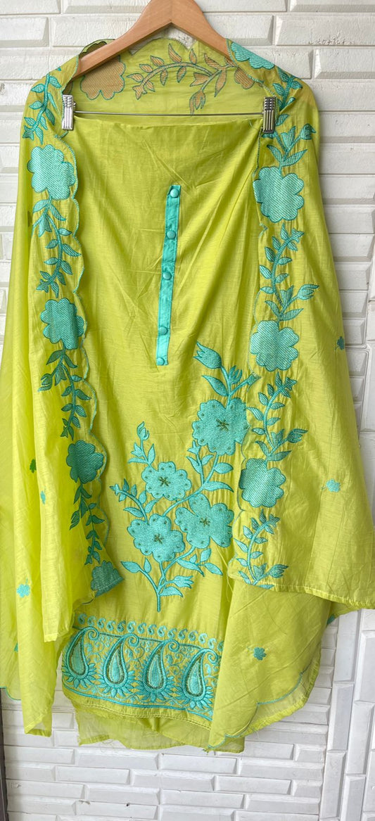 Mul chanderi unstitched ladies suit Rc17718