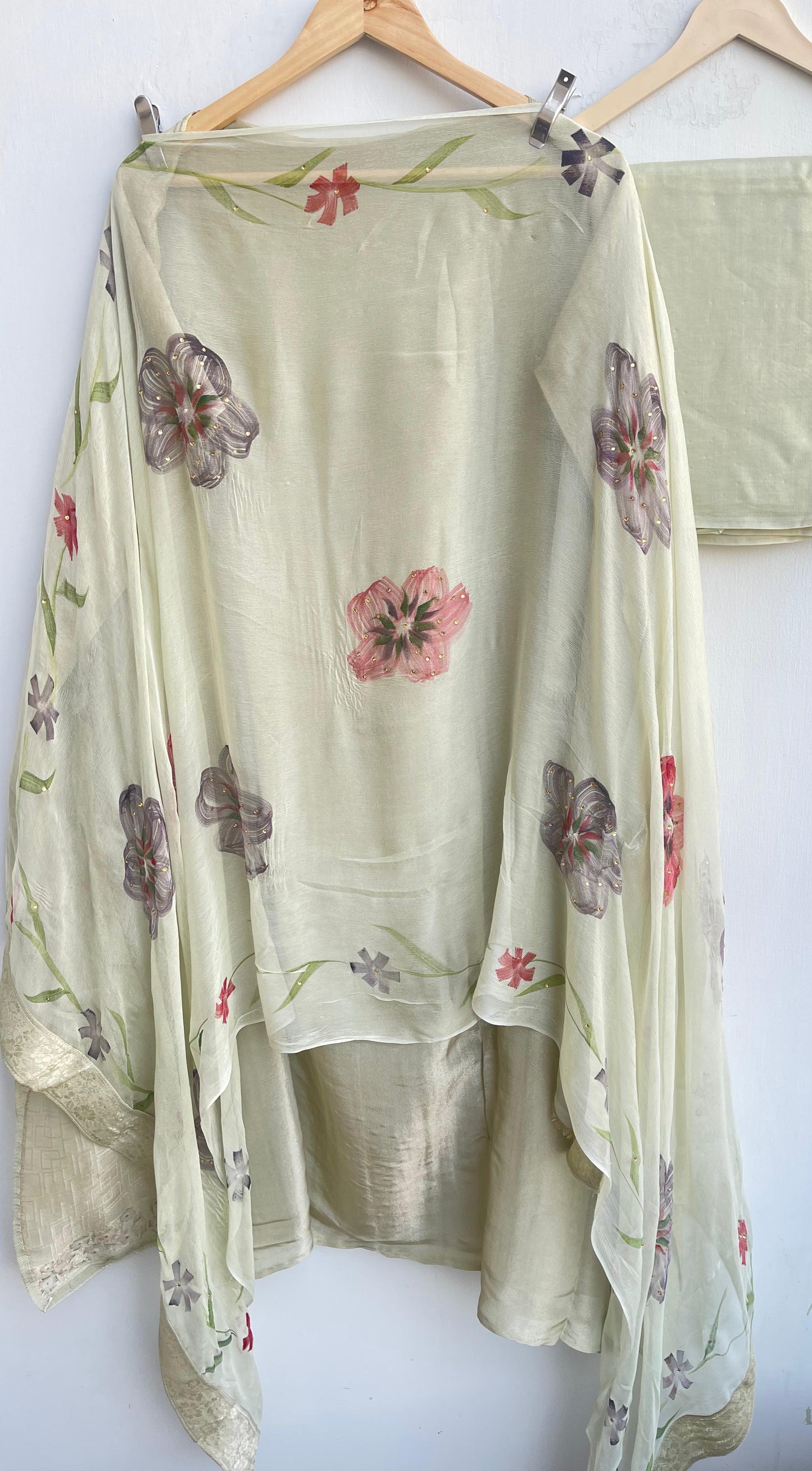 Self shimmer silk unstitched ladies suit Rc17881 (b)