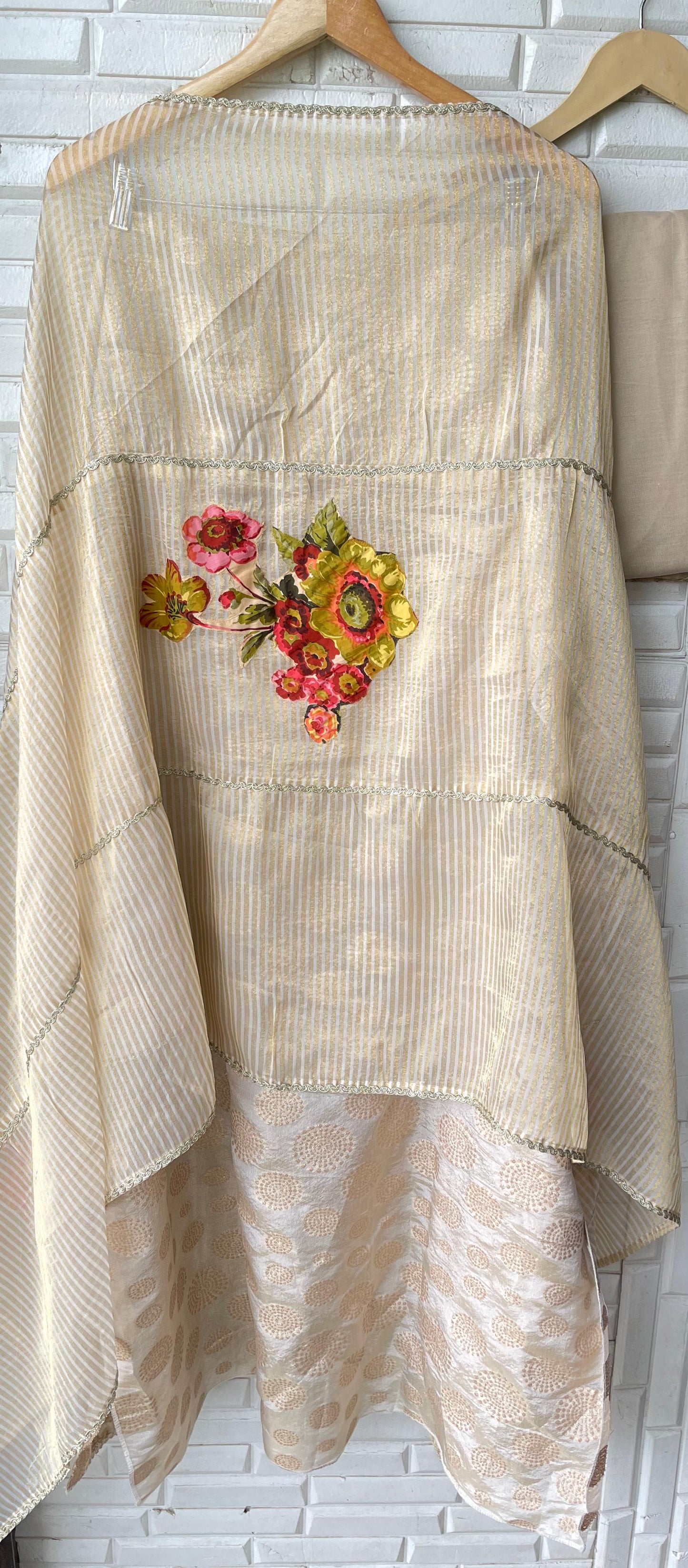 Banarasi shimmer silk unstitched ladies suit Rc1766