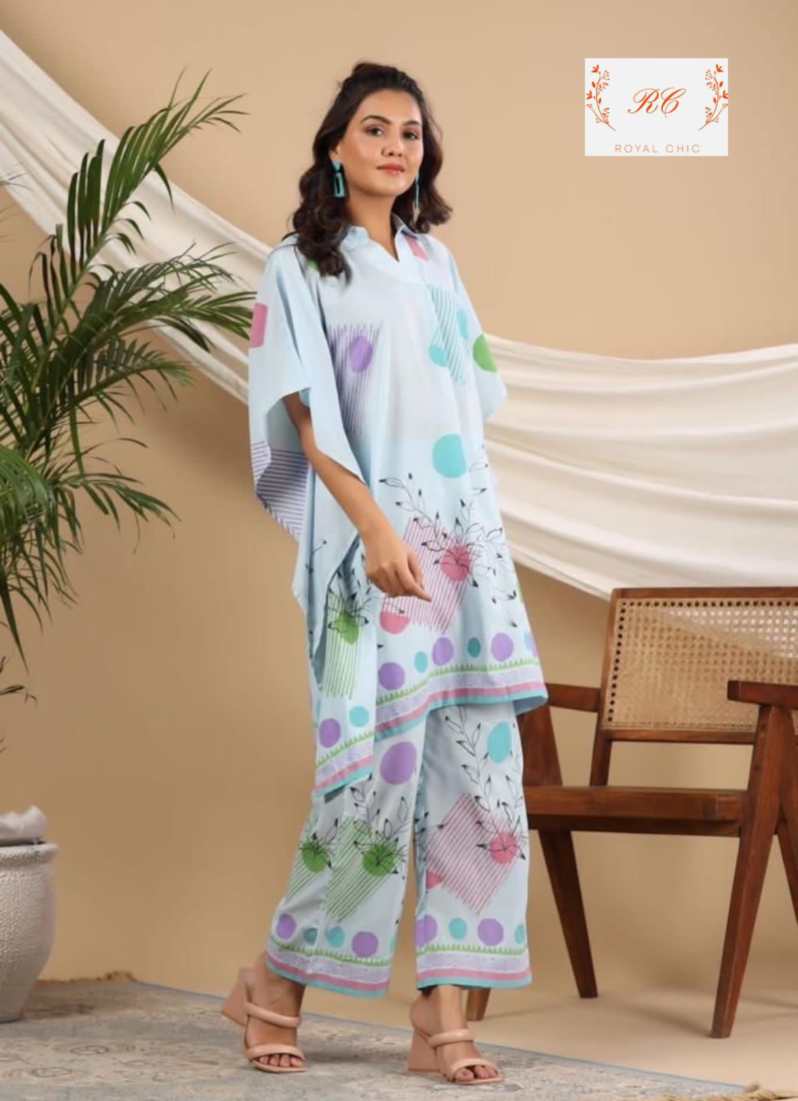 Muslin Cotton Ready to Wear Co-ord Set Rc12141