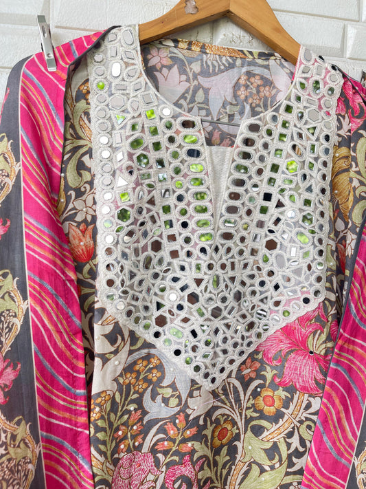 Muslin unstitched ladies suit Rc17417