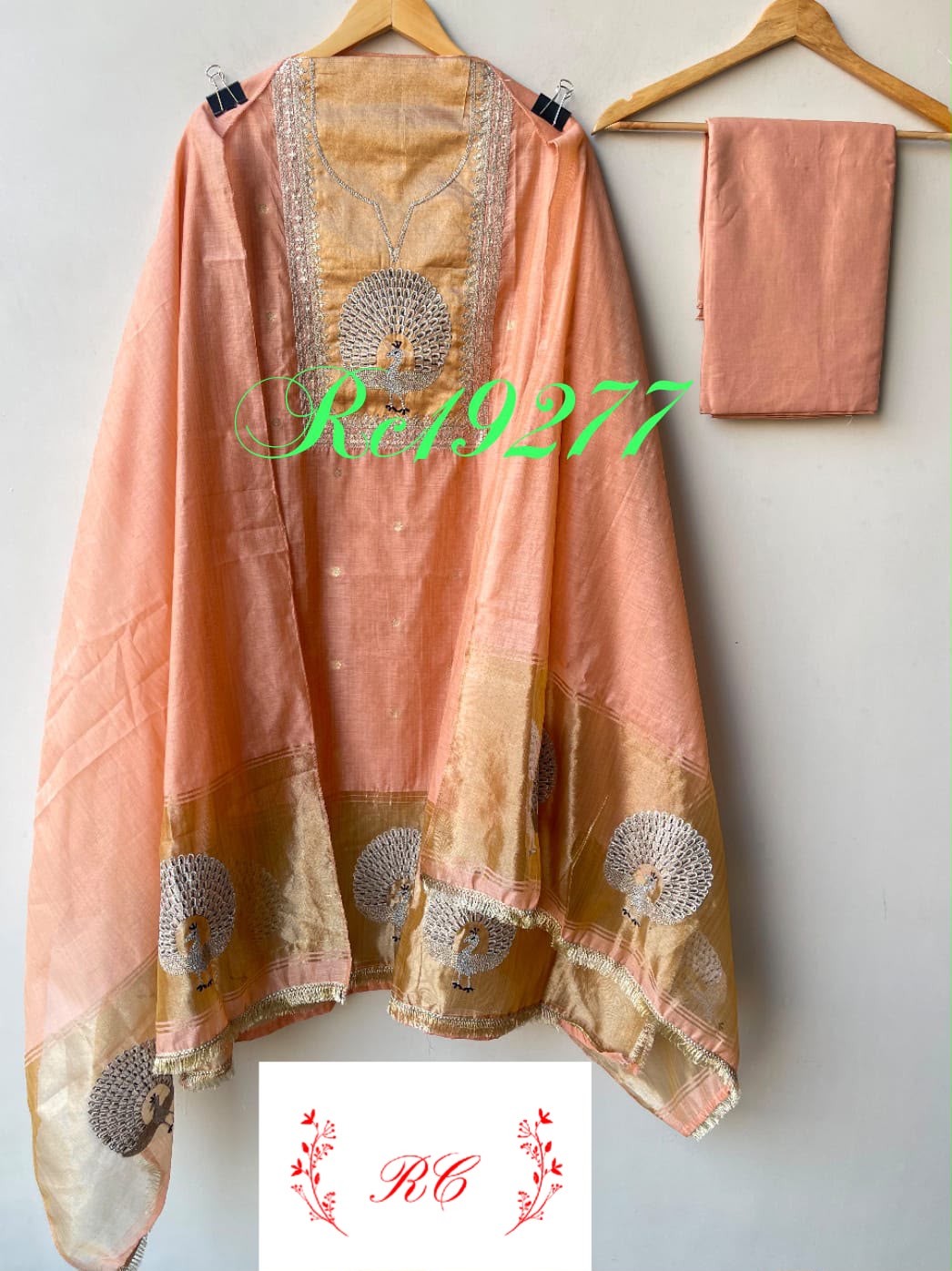 Banarasi mul chanderi ladies unstitched suit Rc19277 (b)