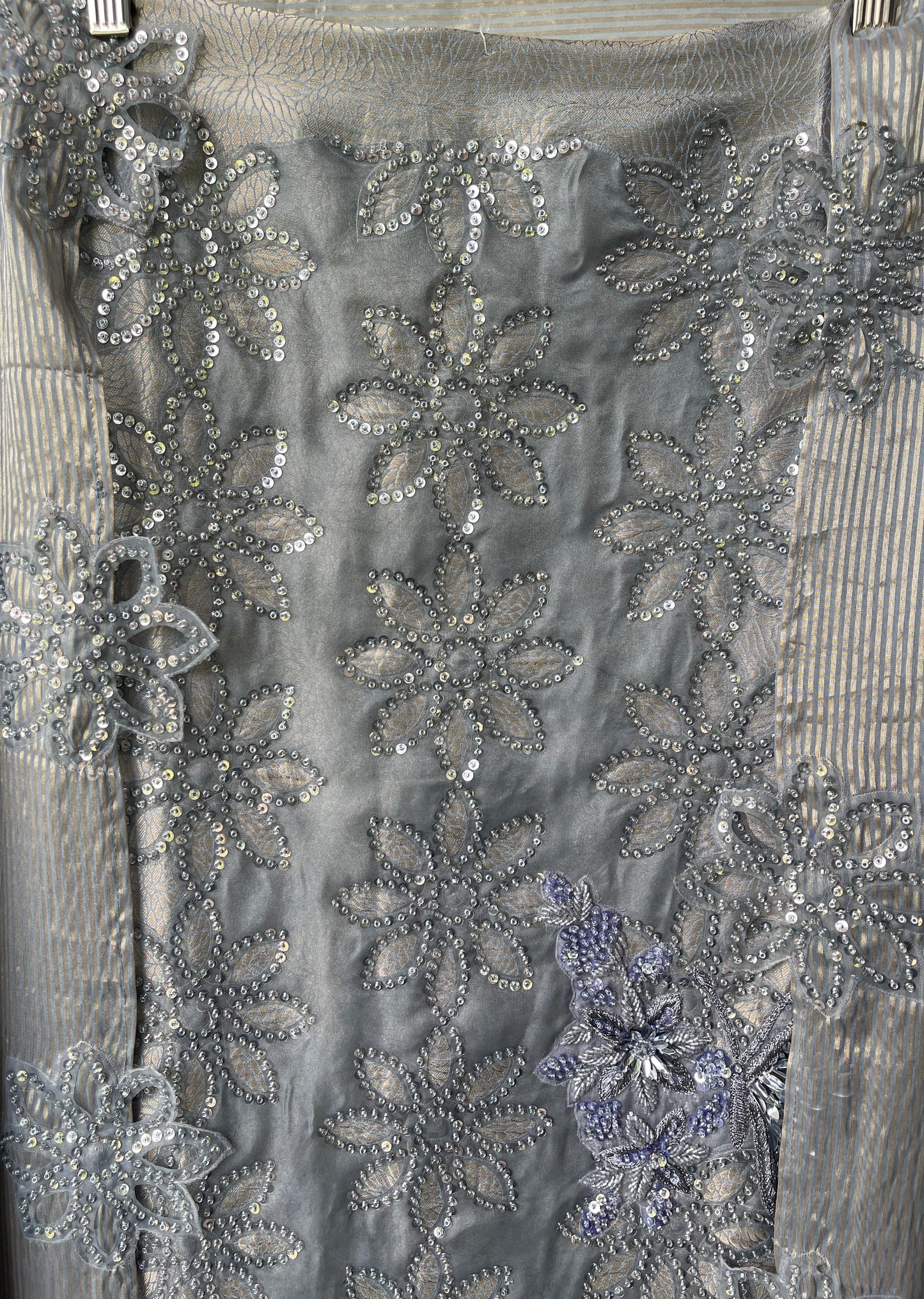 Brocade self banarasi shimmer silk unstitched ladies suit Rc17747 (a)