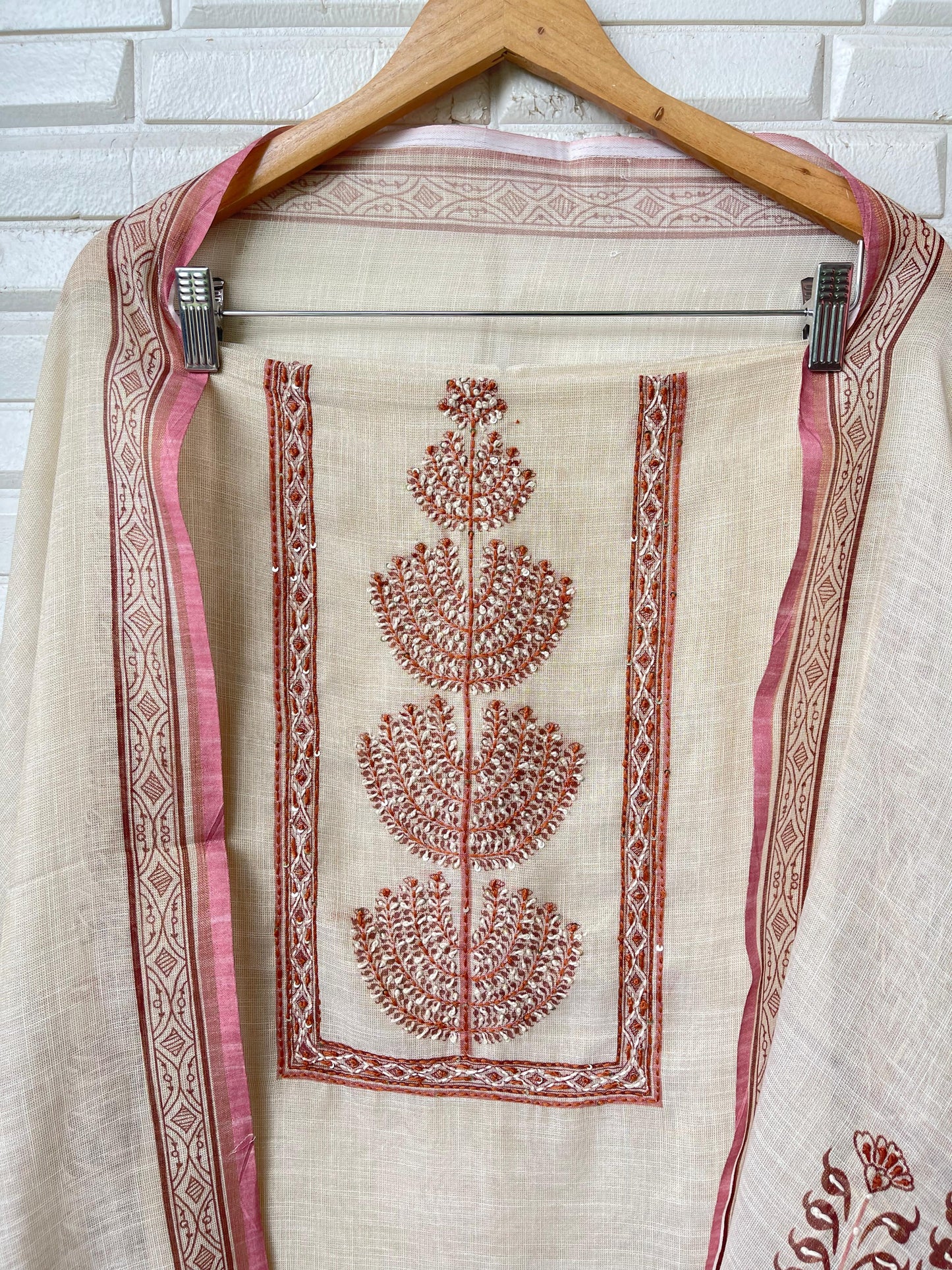 Linen unstitched ladies suit Rc17331