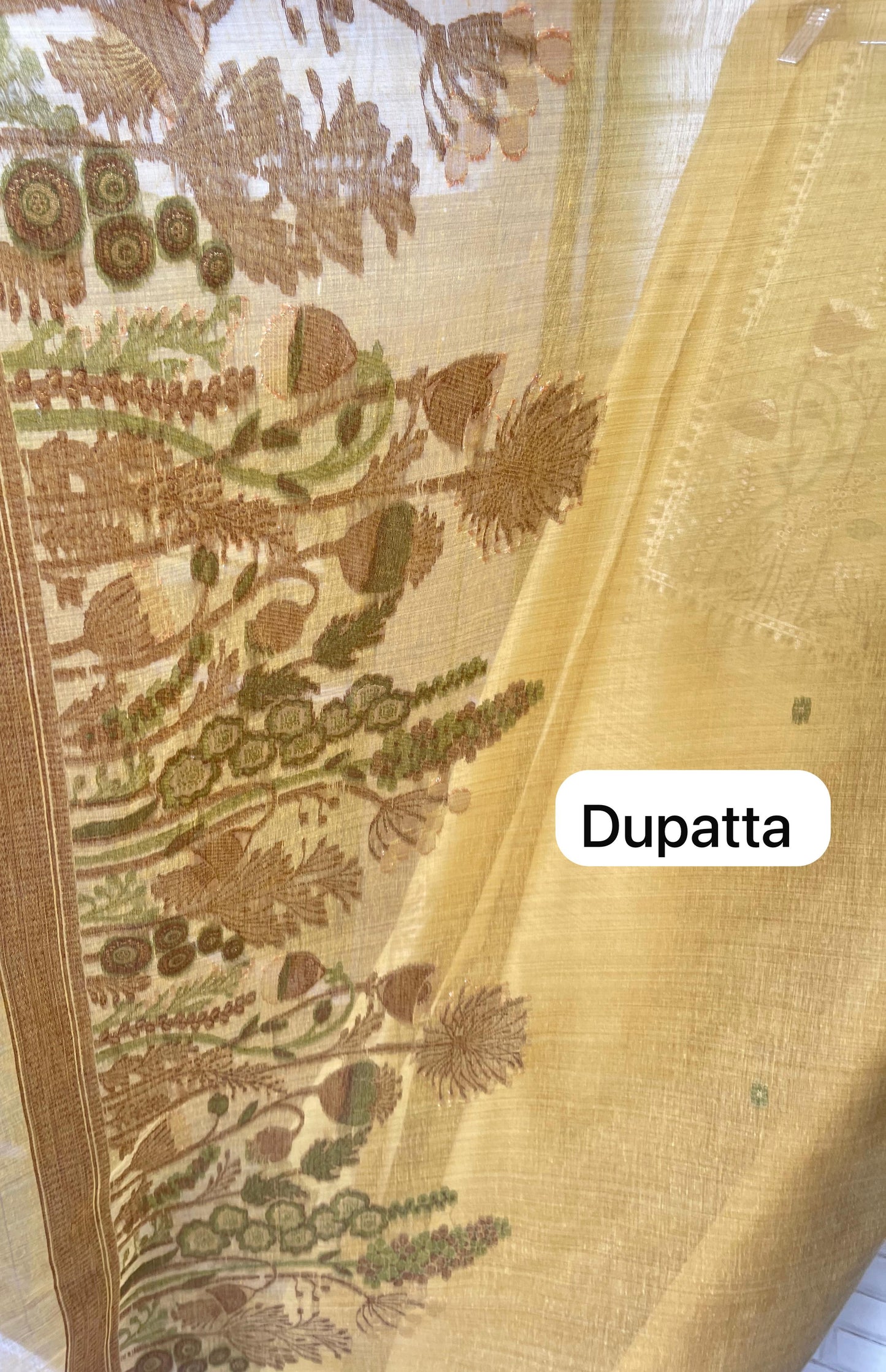 Cotton linen unstitched ladies suit Rc17510