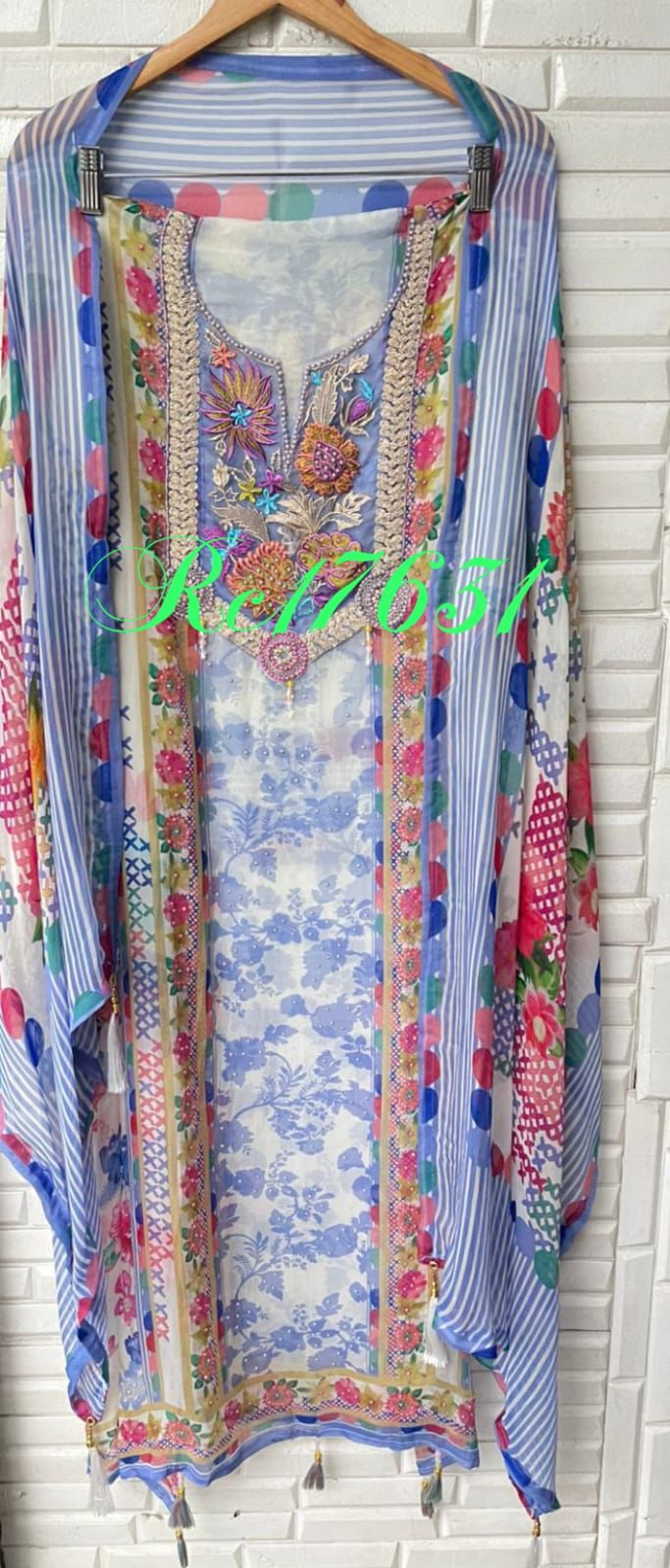 Organza unstitched ladies suit Rc17641