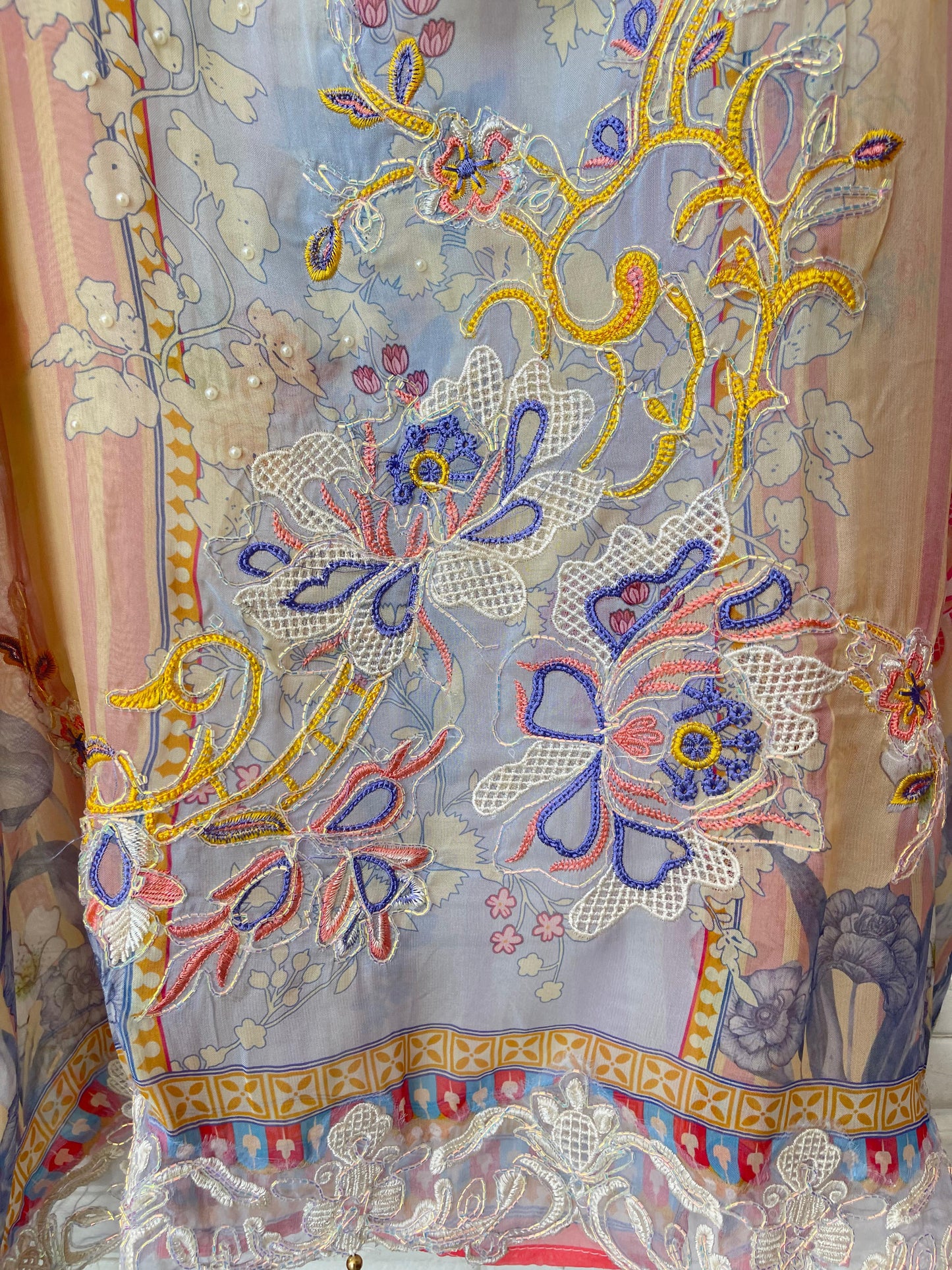 Organza unstitched ladies suit Rc17738