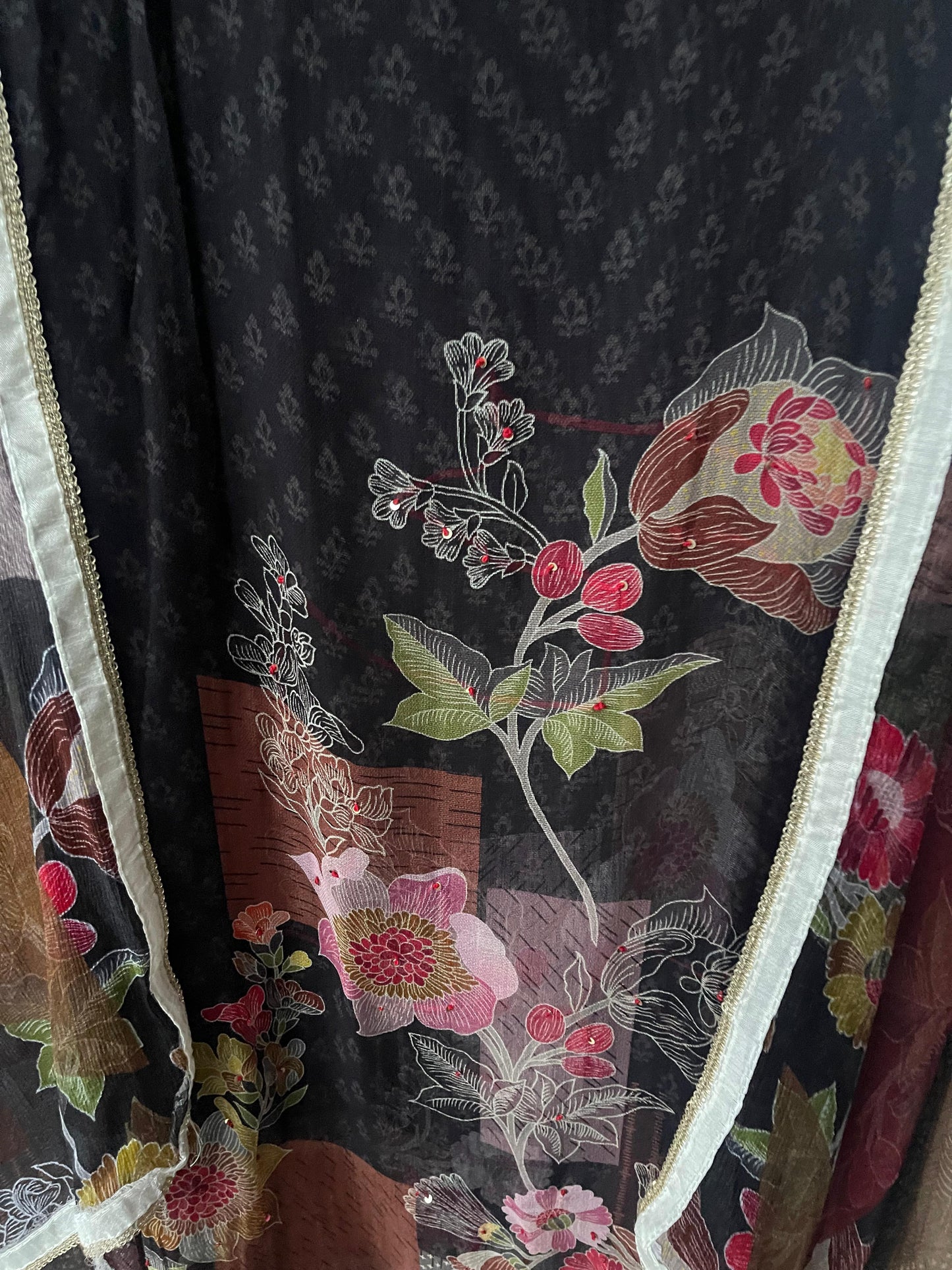 Burberry organza unstitched ladies suit Rc17619 (c)