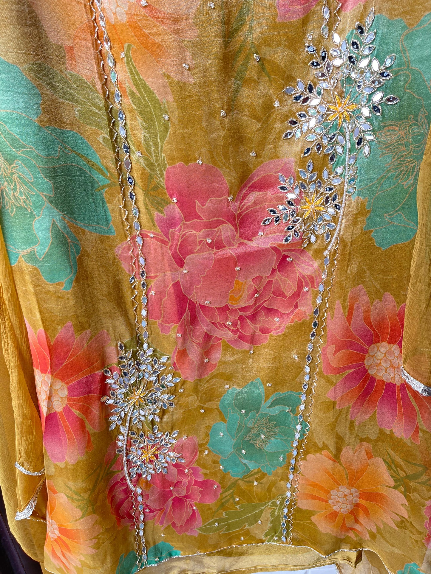 Organza unstitched ladies suit Rc17492