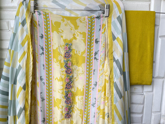 Muslin unstitched ladies suit Rc17414