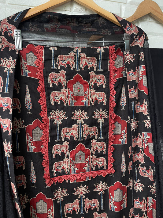 Linen cotton unstitched ladies suit Rc17549 (b)