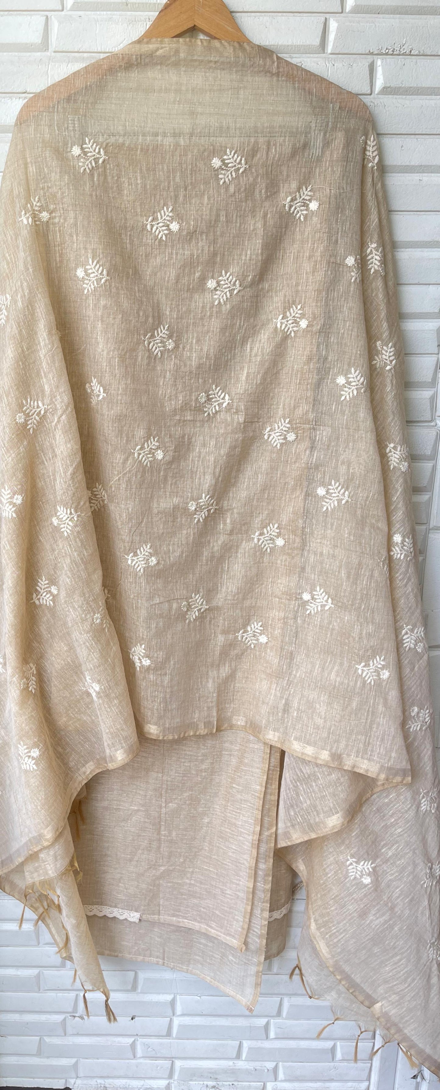 Cotton linen unstitched ladies suit Rc17509