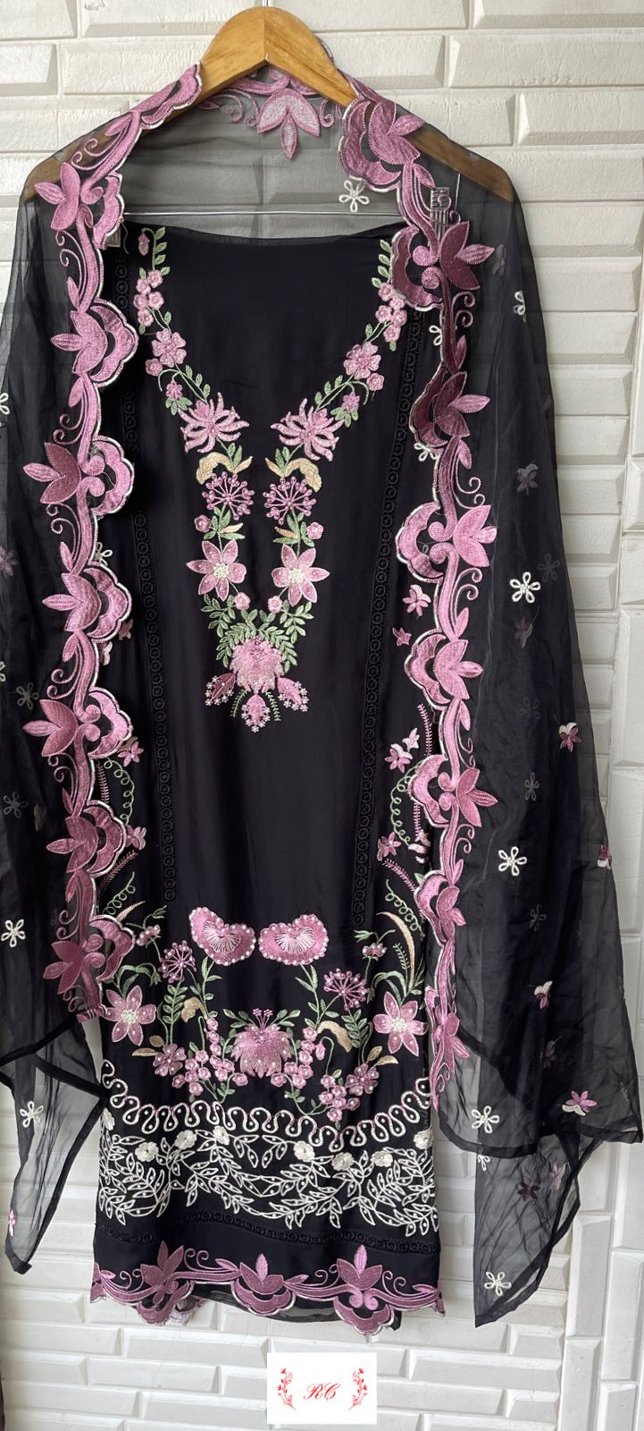 Organza Unstitched Ladies Suits Rc 15083