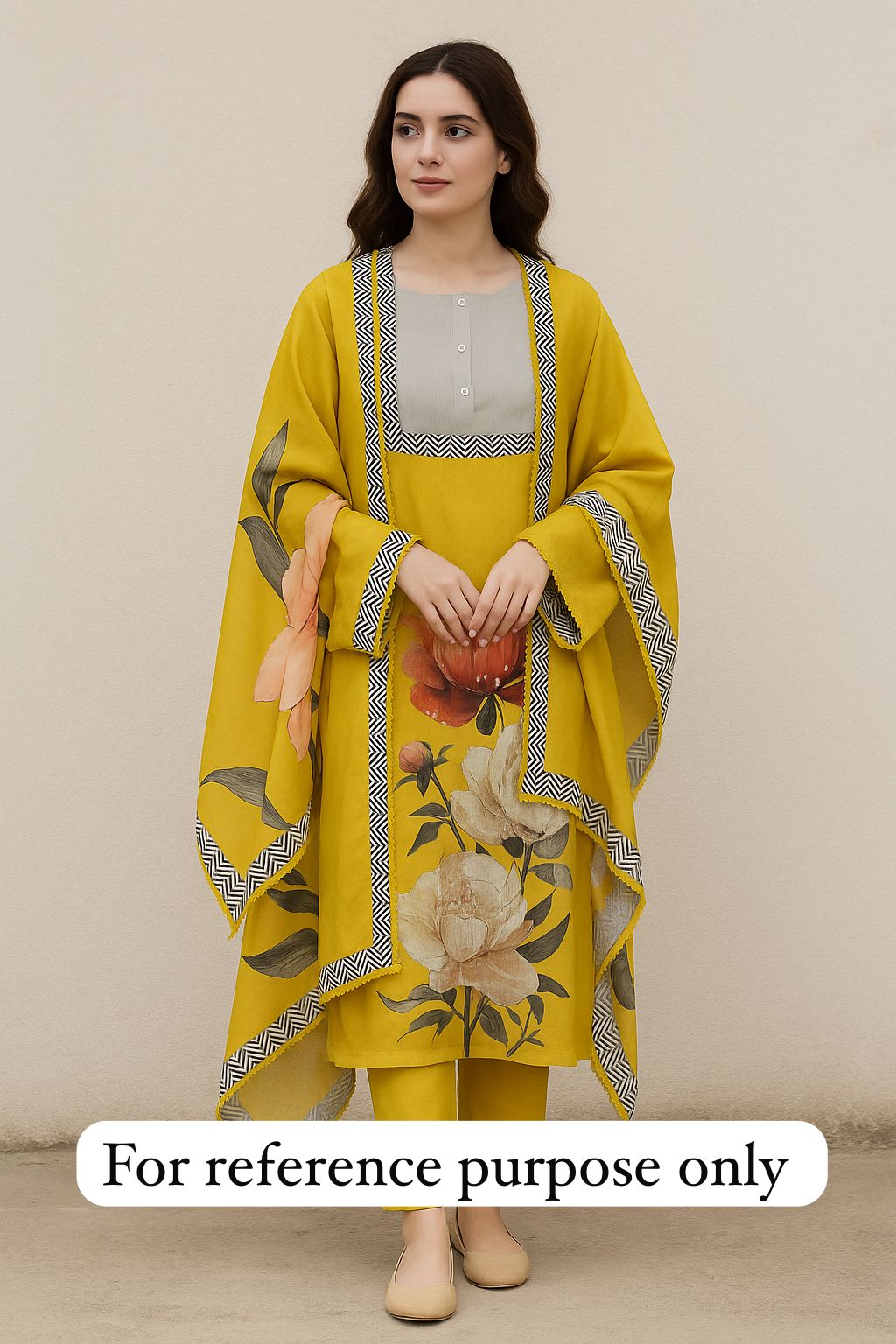 Crape satin unstitched ladies suit Rc17830 (b)