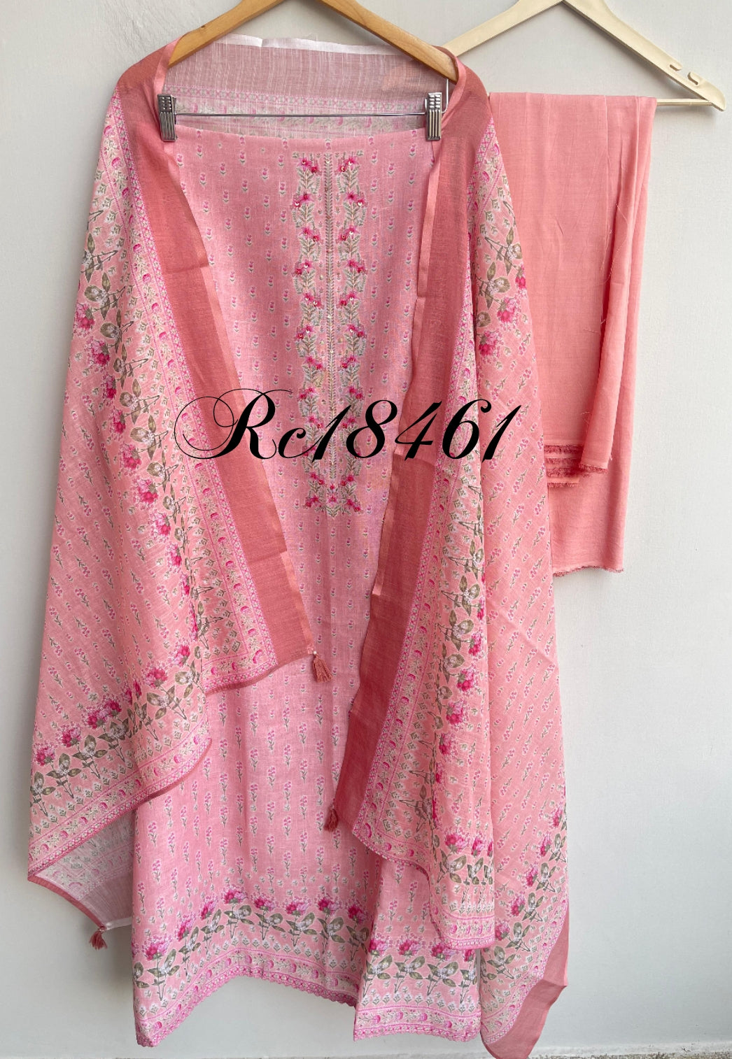 Fine linen printed unstitched ladies suit Rc18461 (c)