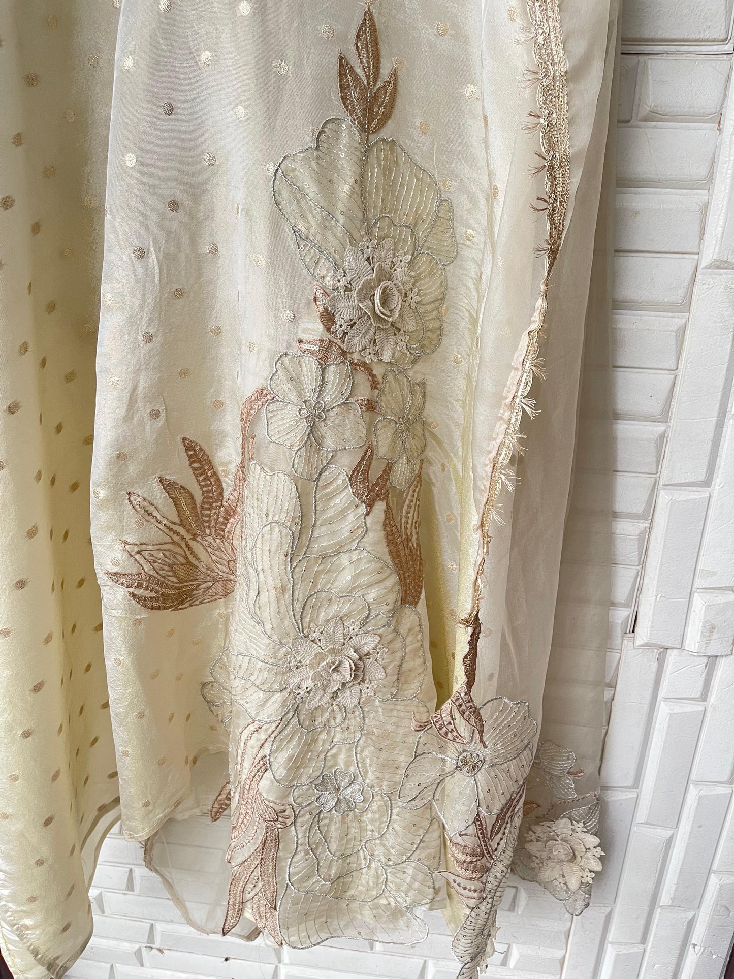 Banarasi Shimmer Silk Unstitched Ladies Suit Rc 17304