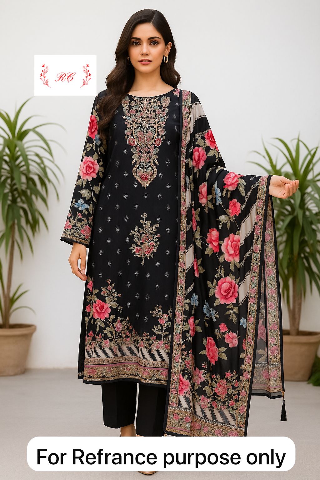 Organza unstitched ladies suit Rc17609