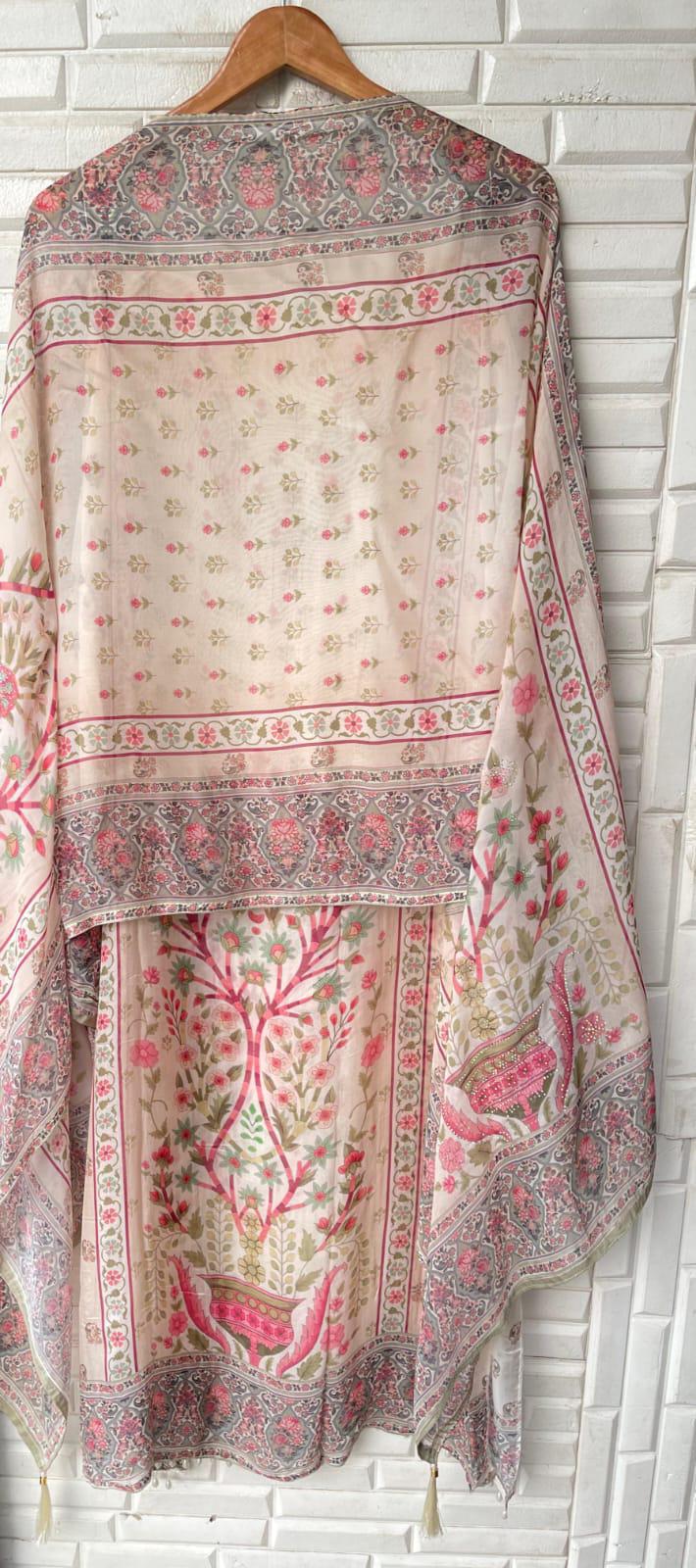 Organza Unstitched Ladies Suit Rc 17208