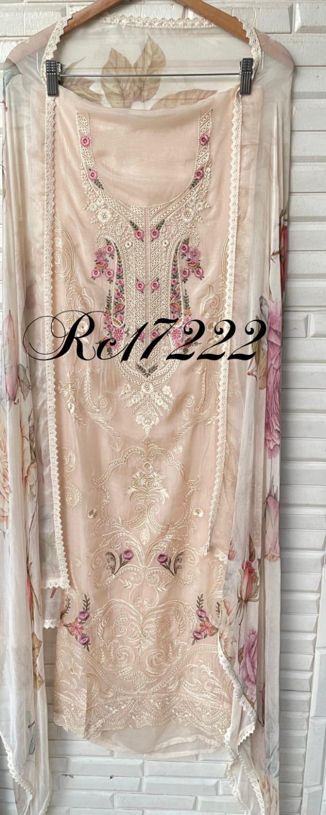 Mul chanderi unstitched ladies suit Rc17222