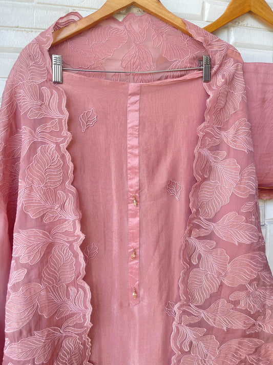 Shimmer silk unstitched ladies suit (a)