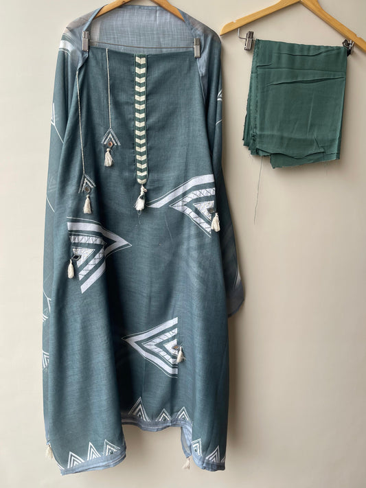 Linen printed unstitched ladies suit Rc18628 (a)