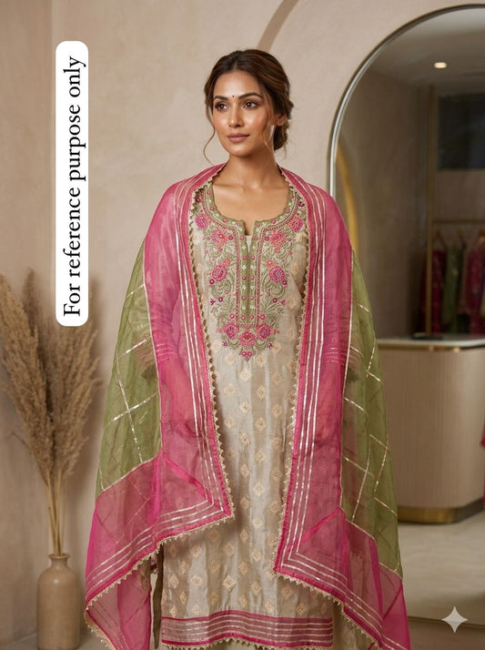 Banarasi silk unstitched ladies suit Rc18506