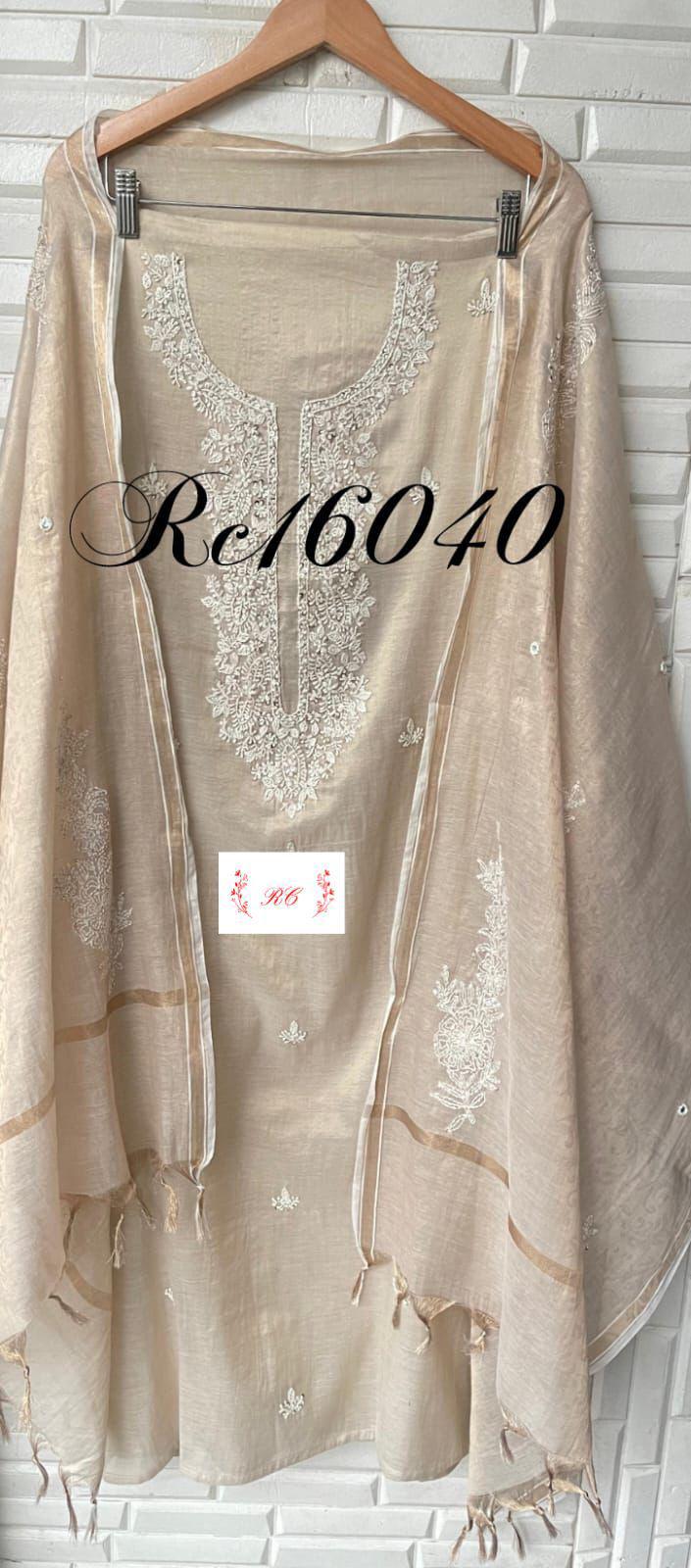 Silk unstitched ladies suit Rc16040