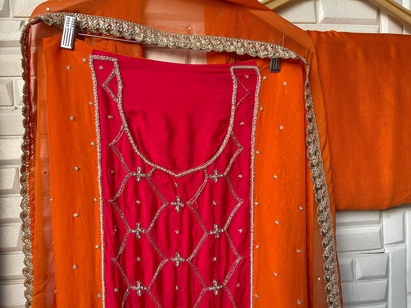 Organza unstitched ladies suit Rc17496