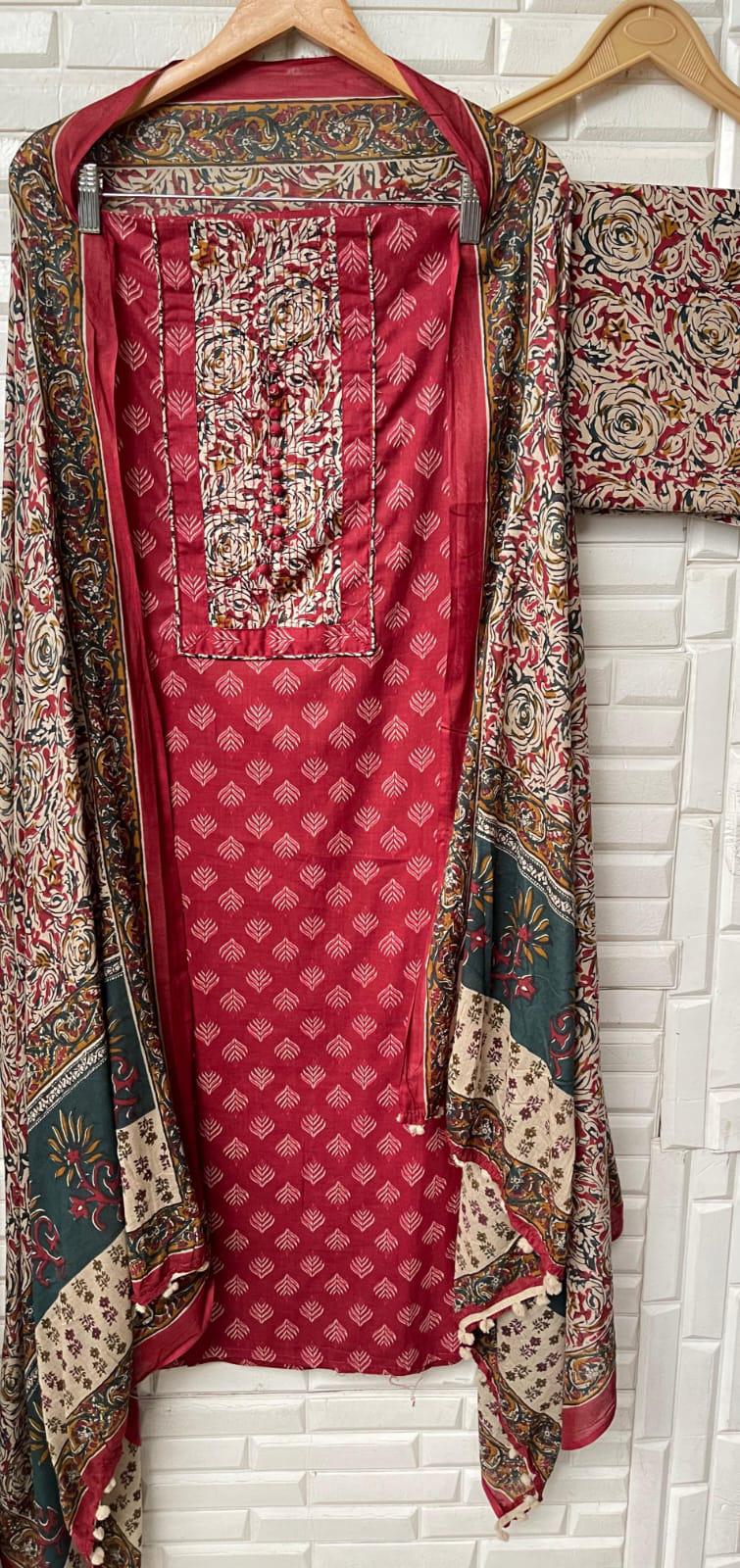 Cotton Unstitched Ladies Suit Rc17394(c)