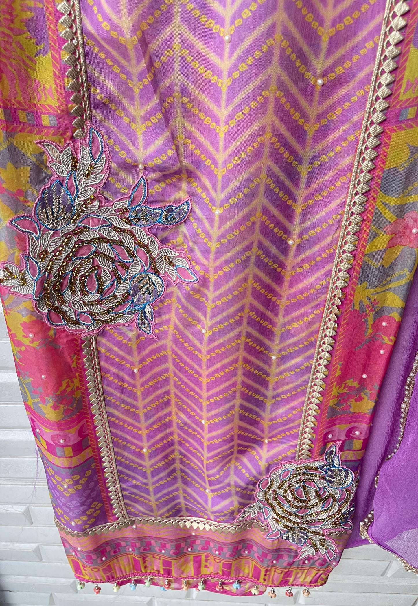 Organza unstitched ladies suit Rc17296