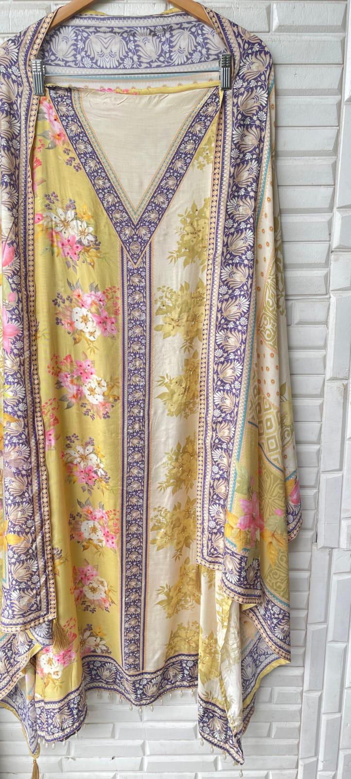 Muslin Printed Unstitched Ladies Suit Rc17247