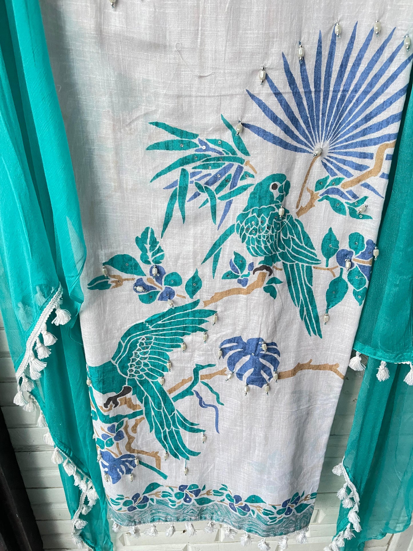 Cotton linen unstitched ladies suit Rc17421