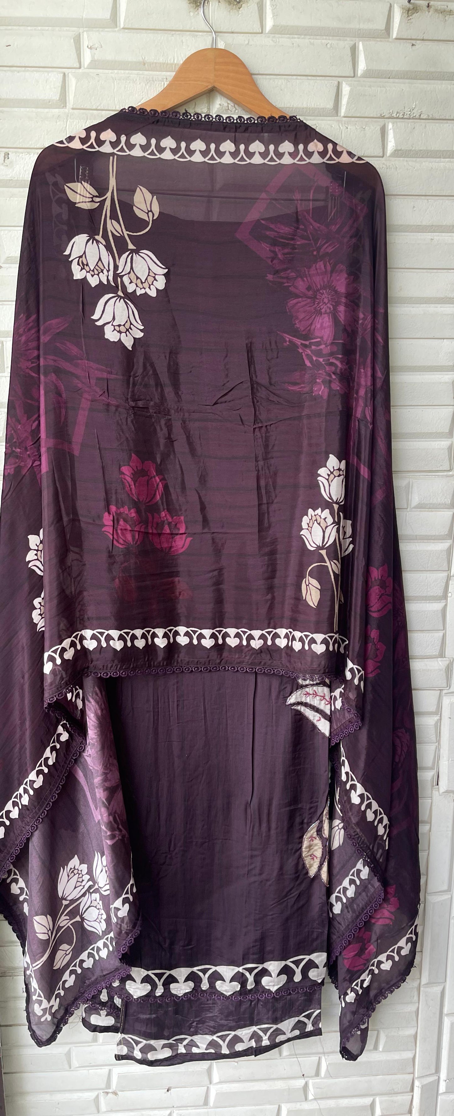 Organza crepe unstitched ladies suit Rc17525