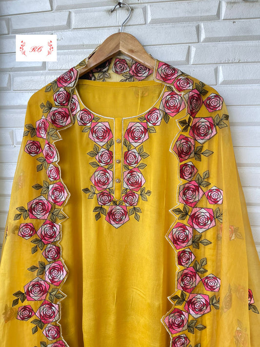 Pure Chinnon Unstitched Ladies Suit Rc 15485