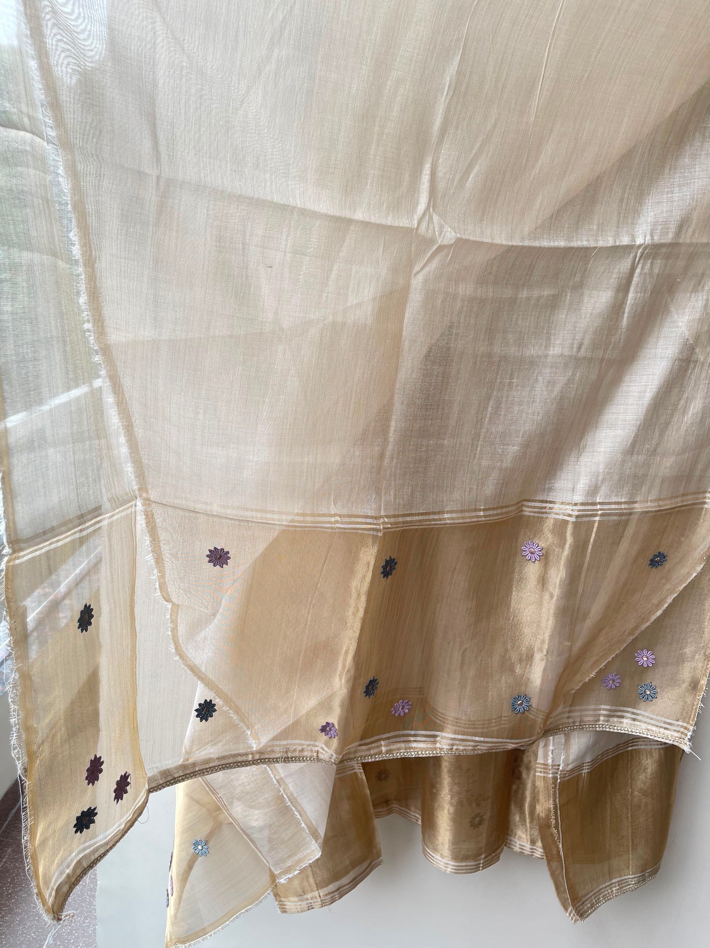 Banarasi mul chanderi ladies unstitched suit Rc19084