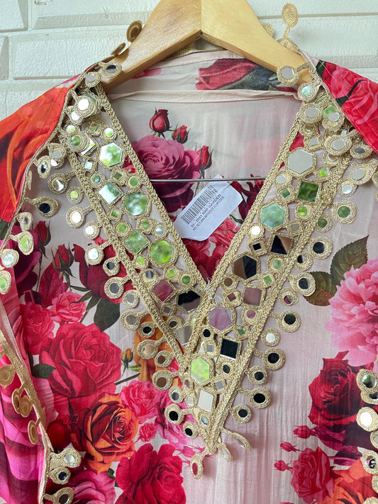 Crepe silk unstitched ladies suit Rc17612