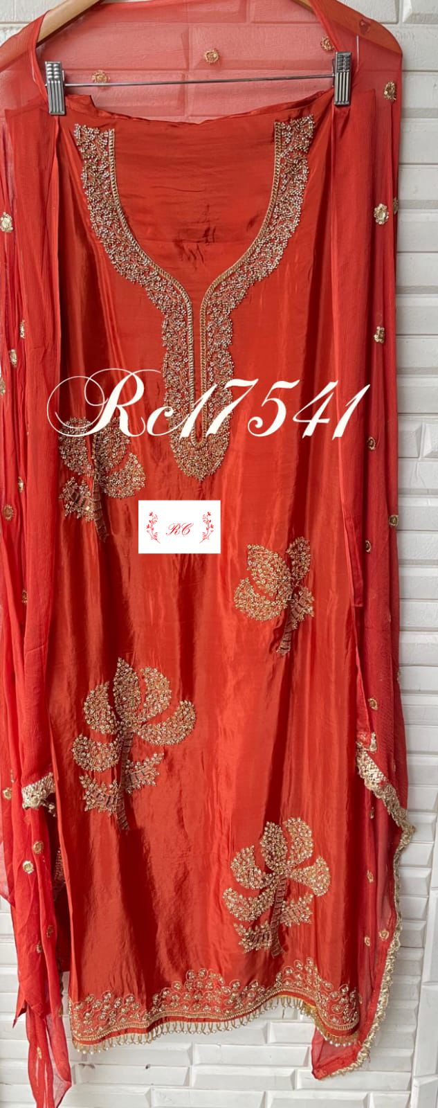 Organza unstitched ladies suit Rc17541