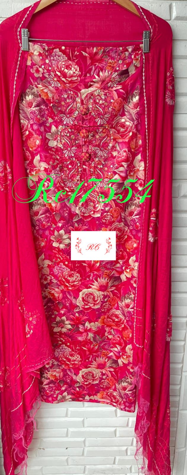 Cotton unstitched ladies suit Rc17554