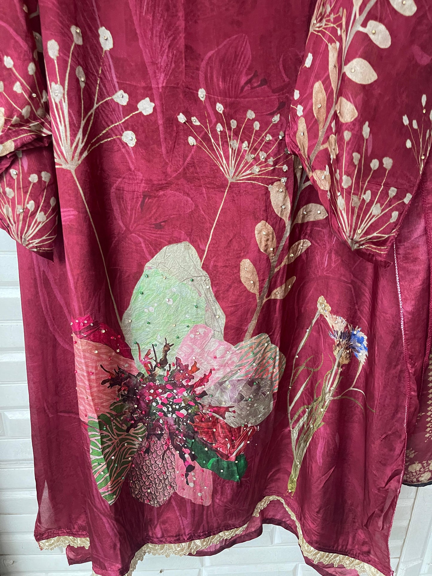 Muslin crepe unstitched ladies suit Rc17627