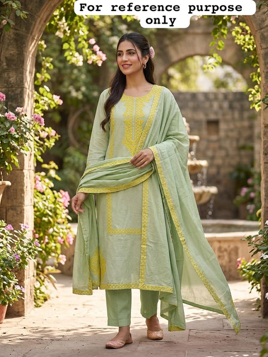 Pure mul chanderi unstitched ladies suit Rc19083