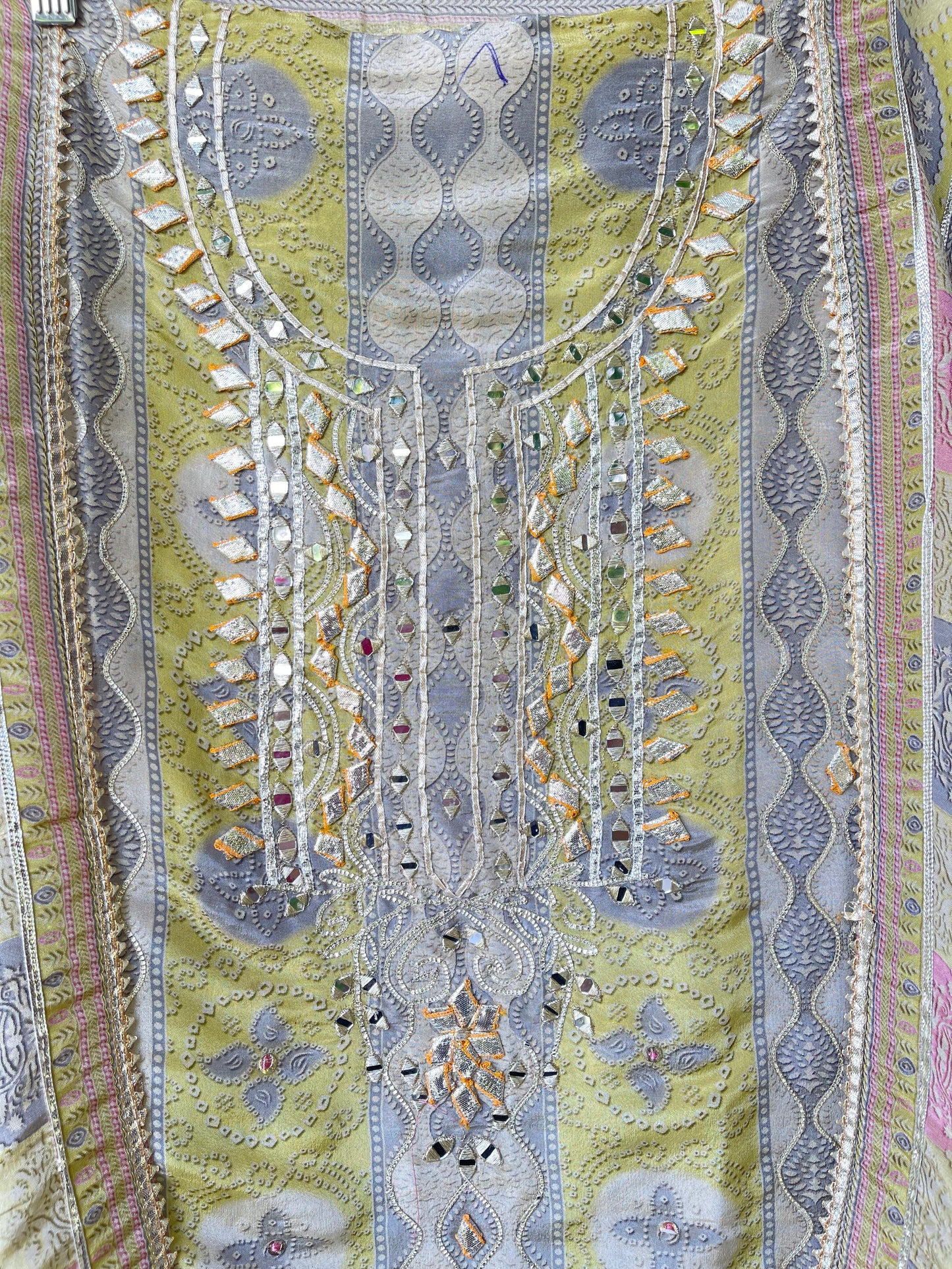 Shimmer tassar silk unstitched ladies suit Rc17679 (a)