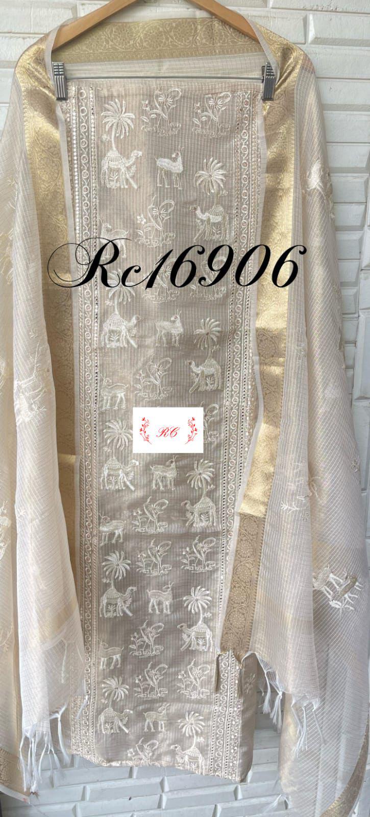 Kora Shimmer Unstitched Ladies Suit Rc 16906