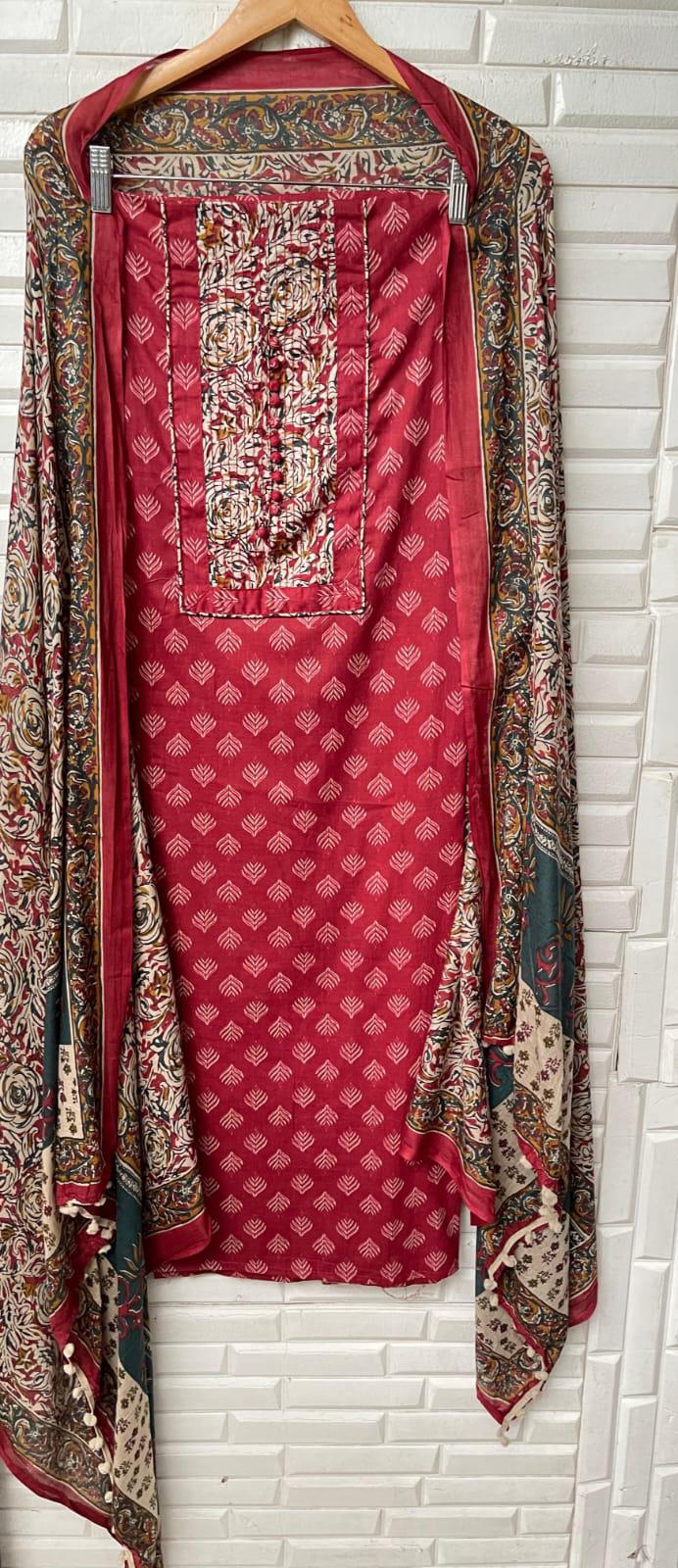Cotton Unstitched Ladies Suit Rc17394(c)