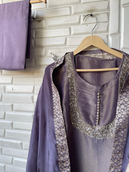 Shimmer silk unstitched ladies suit Rc16633 (a)