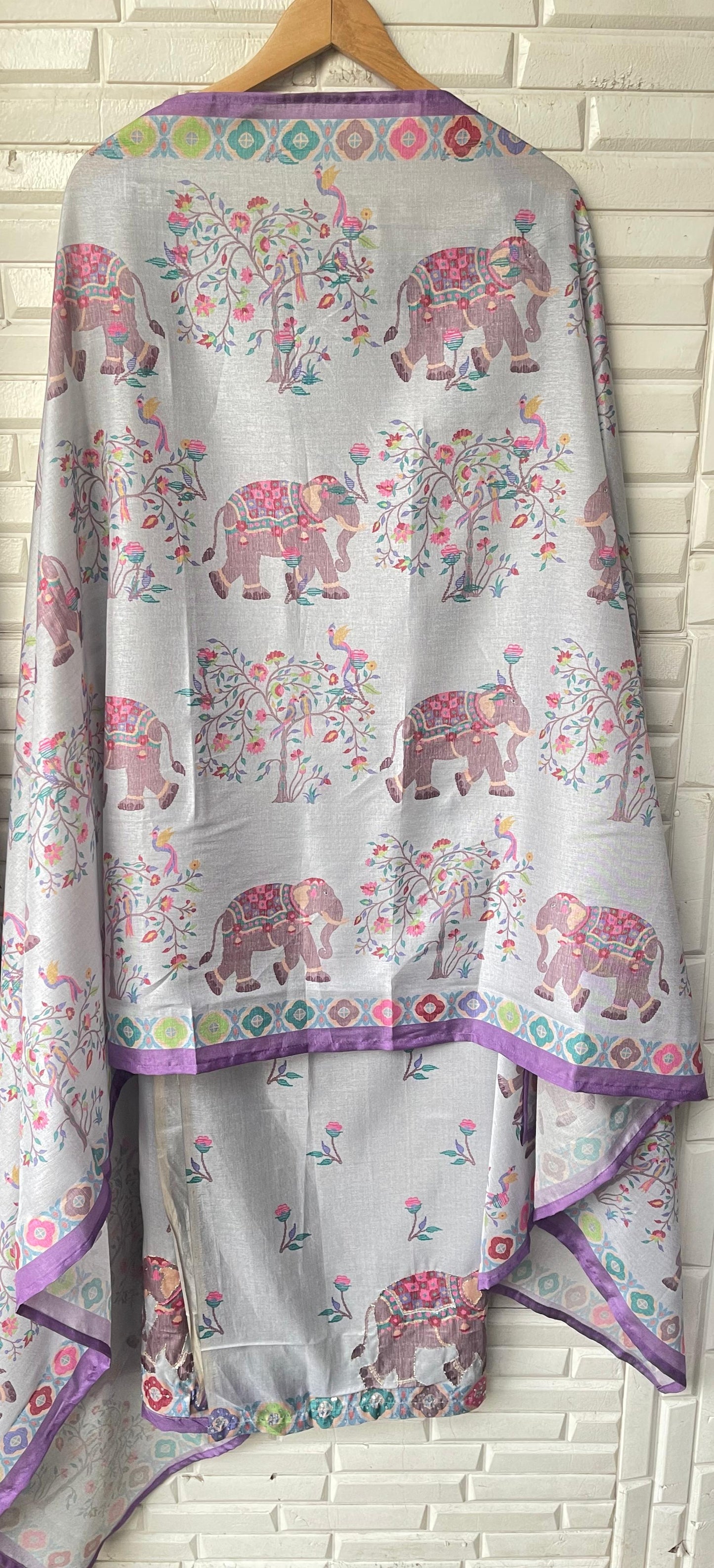 Tassar silk unstitched ladies suit Rc17702