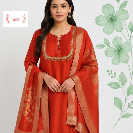 Muslin crepe unstitched ladies suit Rc17446 (a)